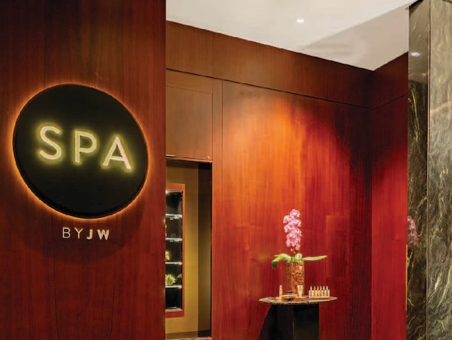 Spa logo at the wall